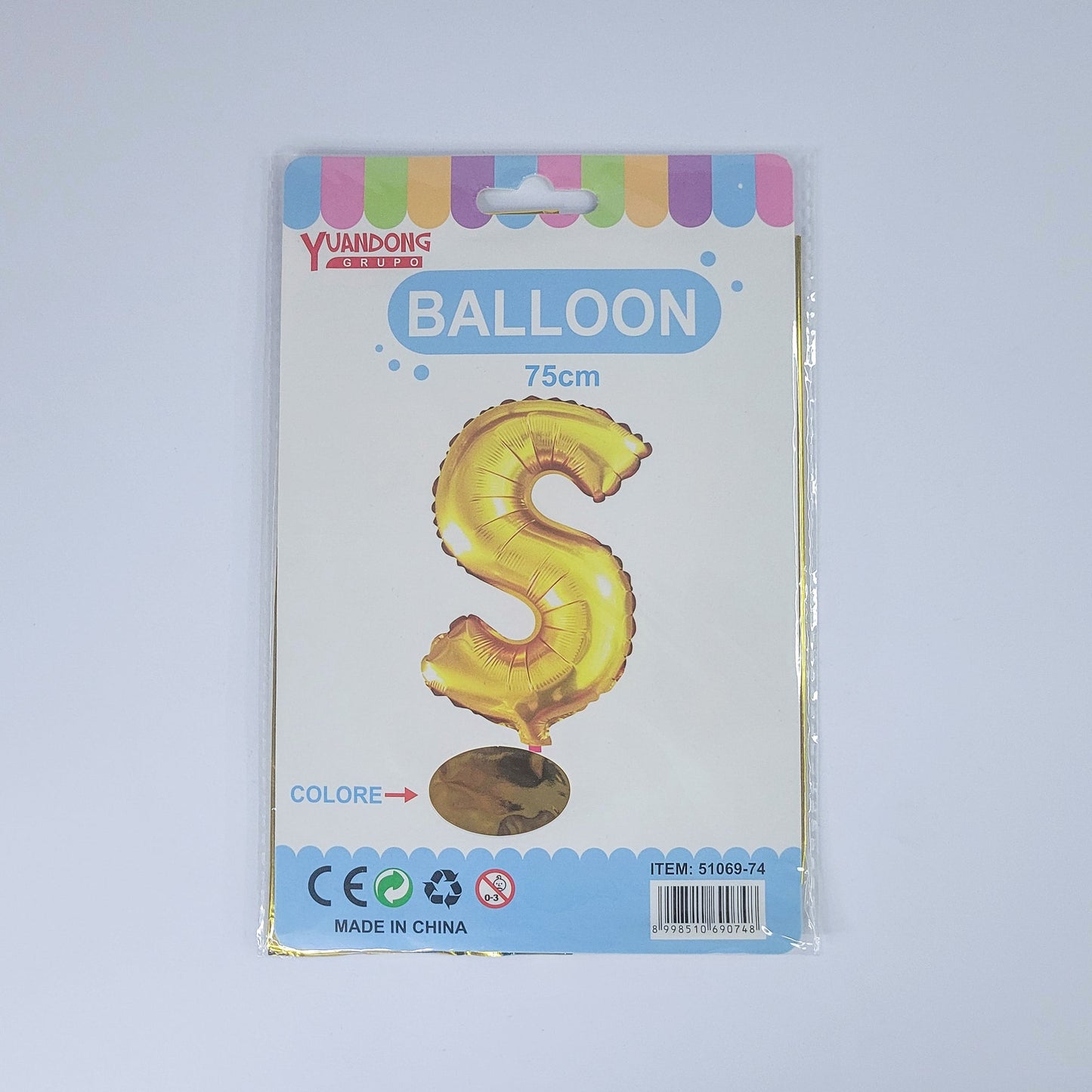 Globo dorado de letras 75cm07809/51069-74