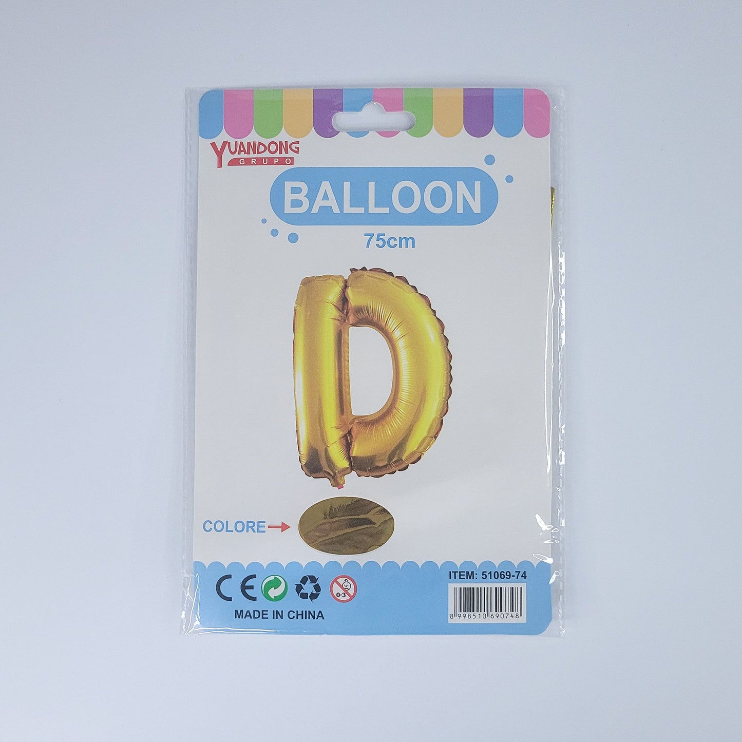 Globo dorado de letras 75cm07809/51069-74