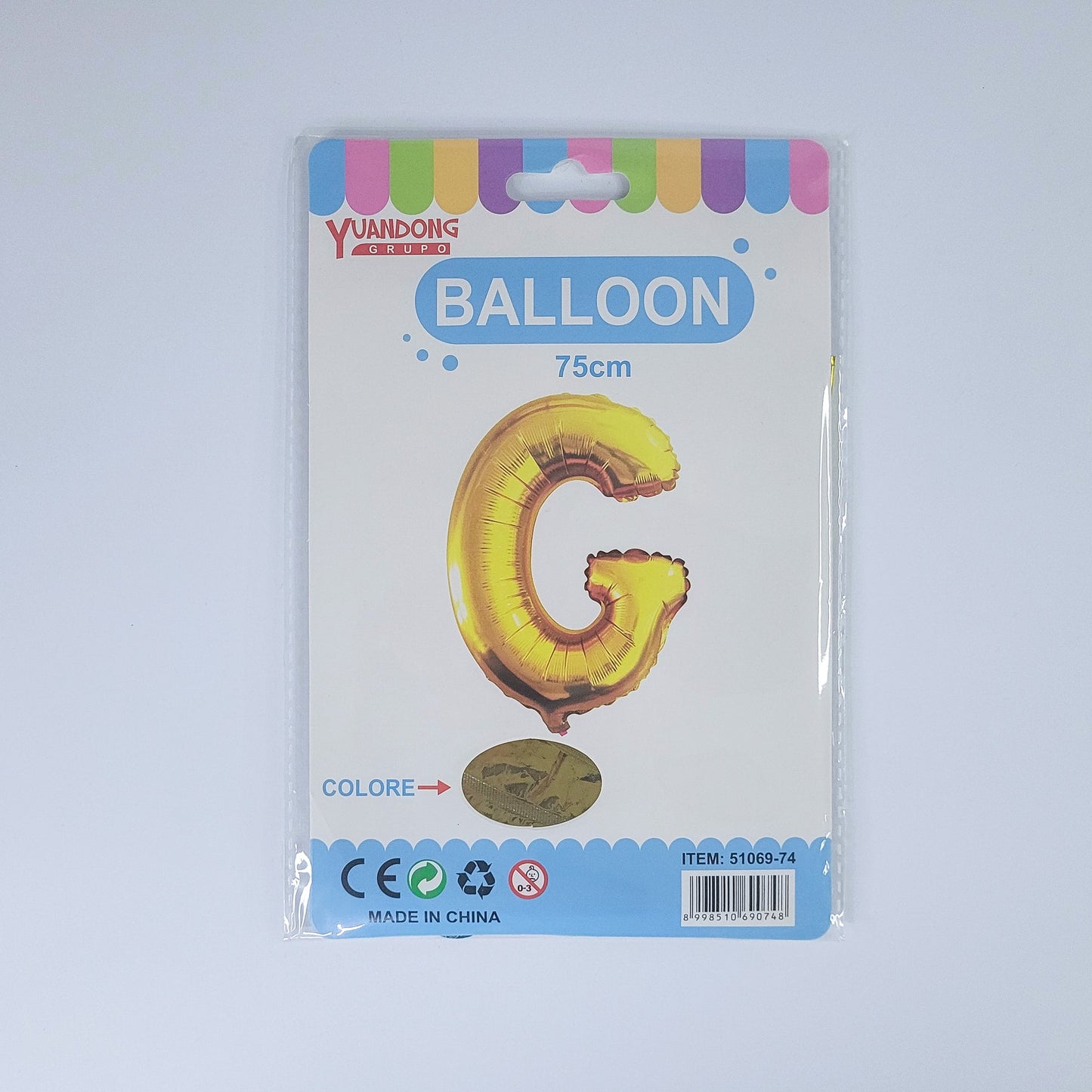 Globo dorado de letras 75cm07809/51069-74