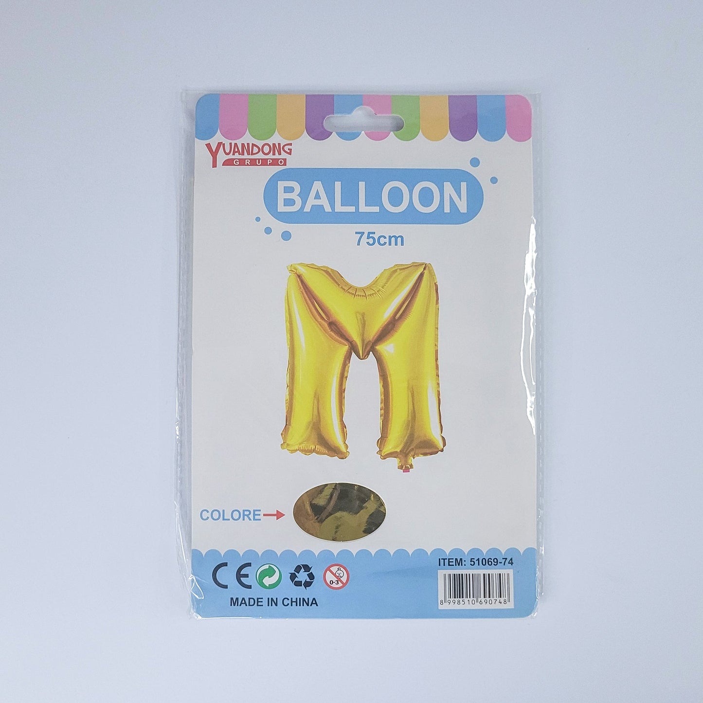 Globo dorado de letras 75cm07809/51069-74