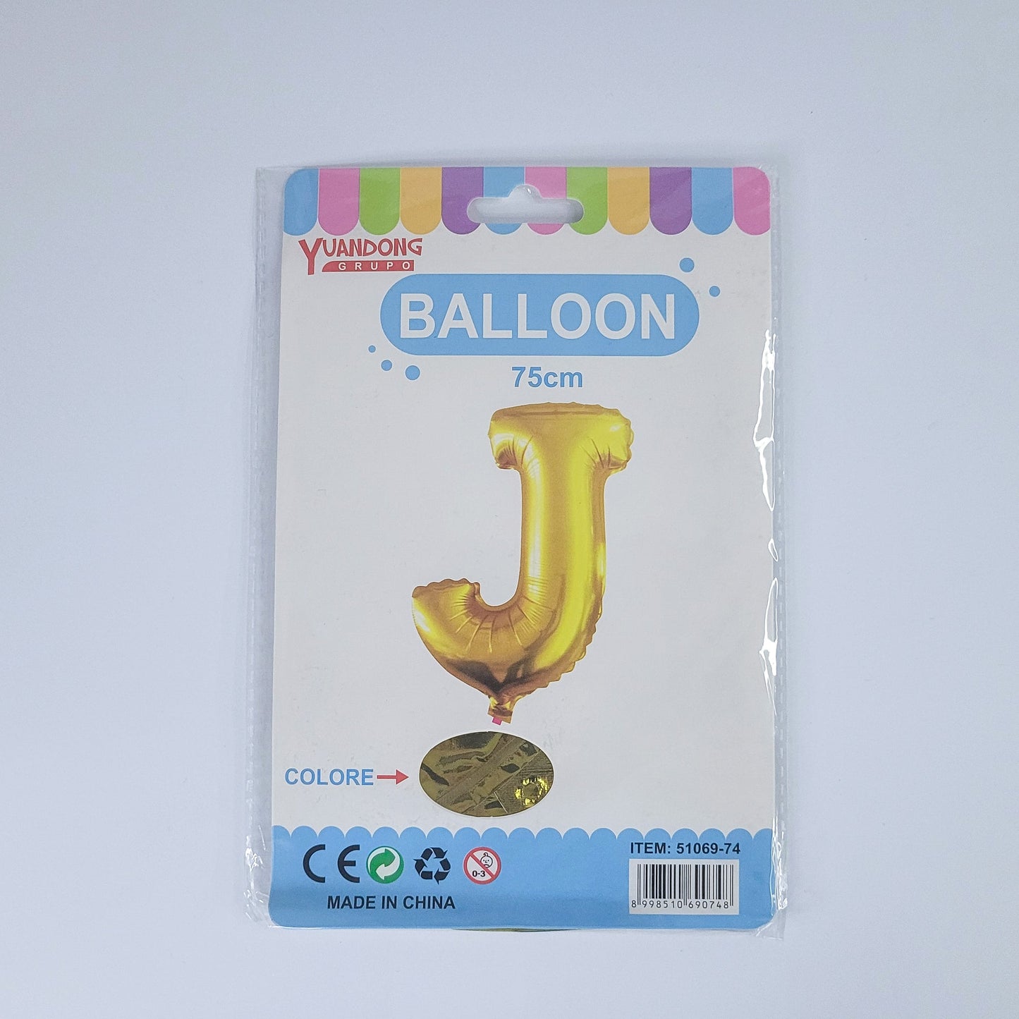 Globo dorado de letras 75cm07809/51069-74