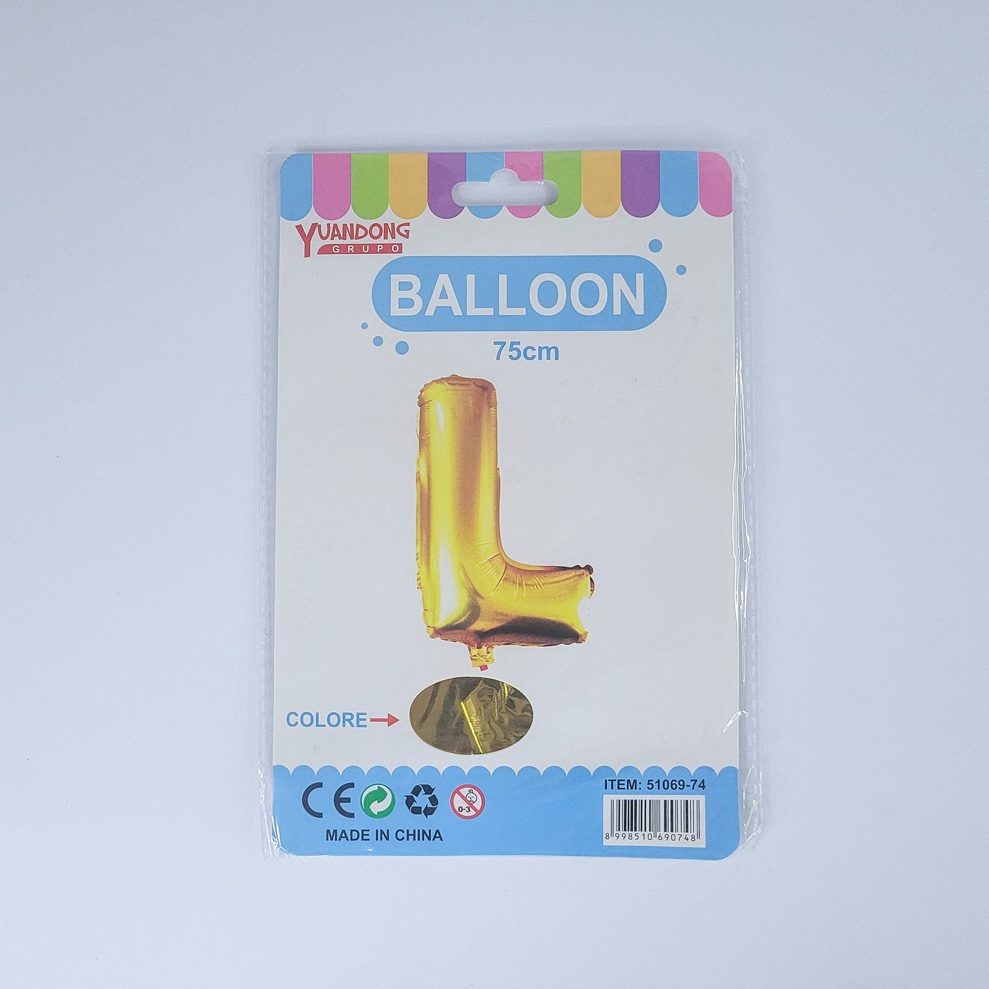 Globo dorado de letras 75cm07809/51069-74