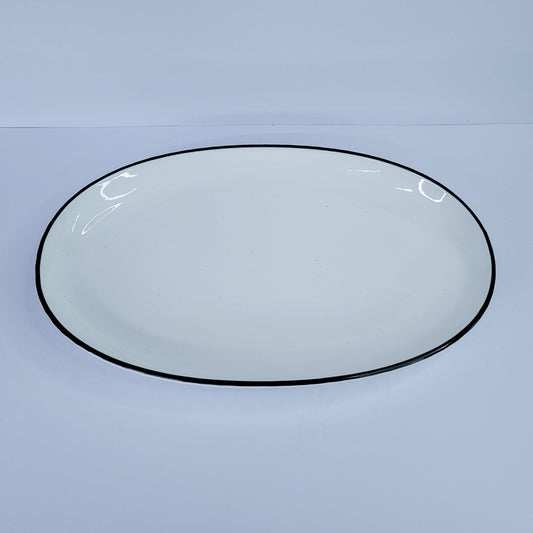 Plato ovalo c/borde negro 1351255-118