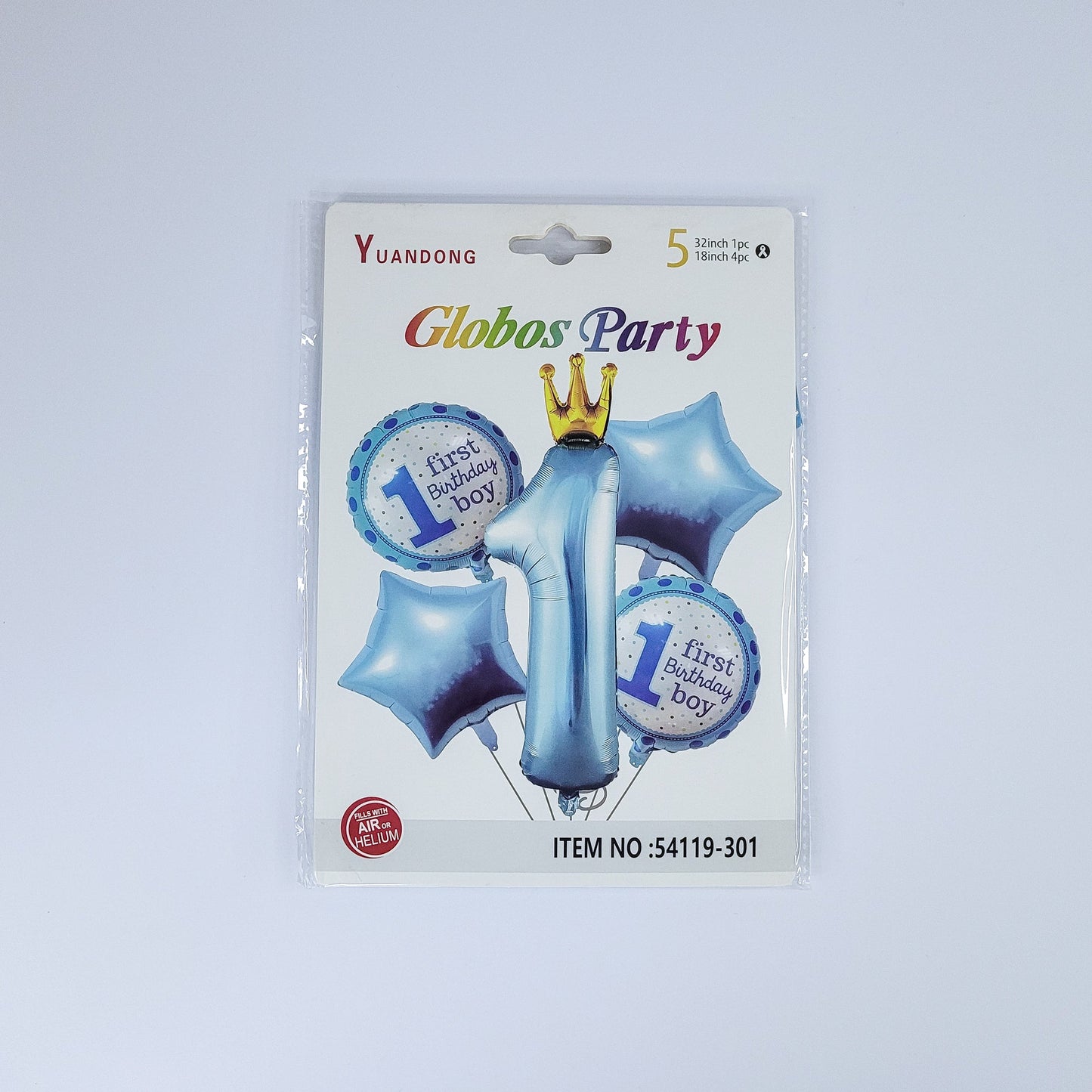 Globos d/birthday boy 5pcs54119-301