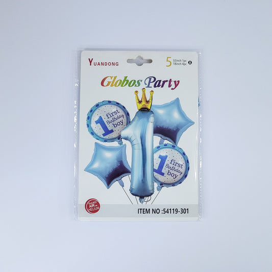 Globos d/birthday boy 5pcs54119-301