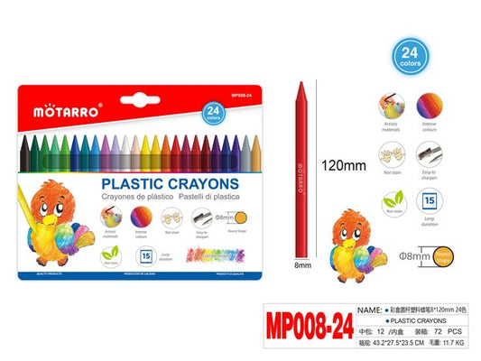 Crayones de plastico 24pcsmp008-24