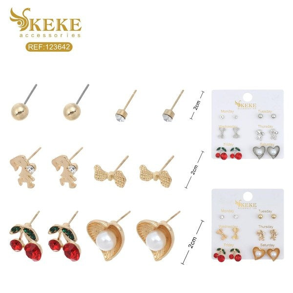 Set de pendientes 6pcs