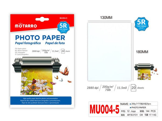 Papel de foto 5x7 mu004-5