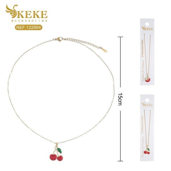 Collar de cereza acero 45cm