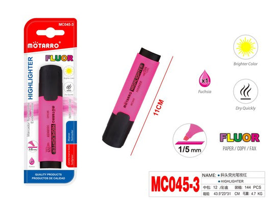 Resaltador rosado 1pc mc045-3