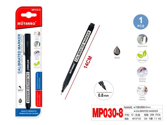Marcador calibrado 0.8mm mp030-8