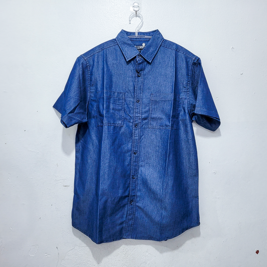 Denim camisa m/c p/hombre