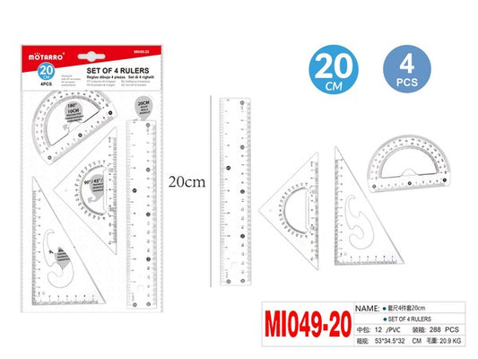 Set de reglas 4pcs mi049-20