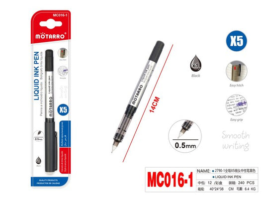 Lapicero azul c/tinta x5 mc016-1