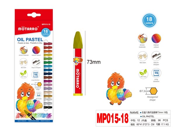 Pastel a olio 18pcs mp015-18