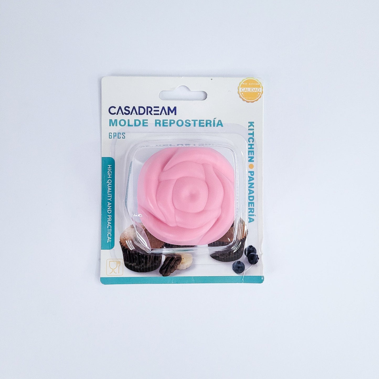 Molde silicona de rosa 6pcs90117-691