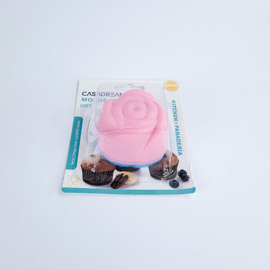 Molde silicona de rosa 6pcs90117-691
