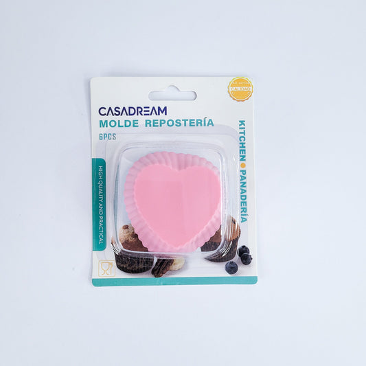 Molde silicona d/corazon 6pcs90117-694