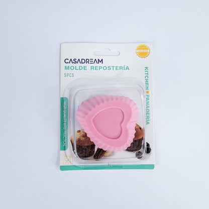 Molde silicona d/corazon 5pcs90117-696