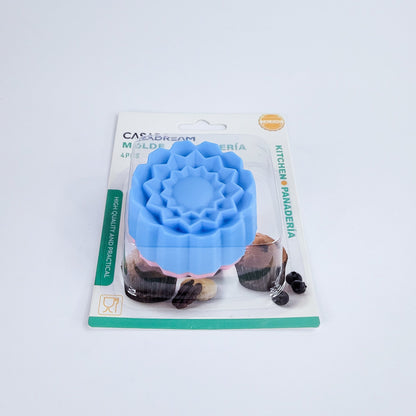 Molde silicona d/flor 4pcs90117-701