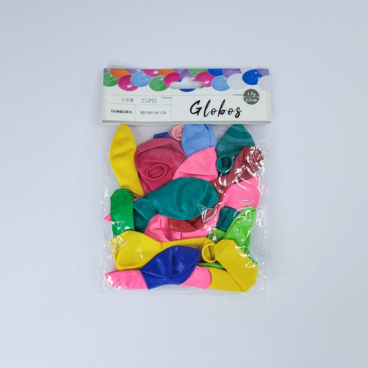 Globos mixto 25pcs 23cm 90118-126