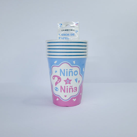 Vaso papel d/nino o nina 6pcs90118-240