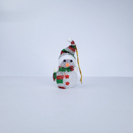 Hombre nieve navidad c/luz 8cm90184-25