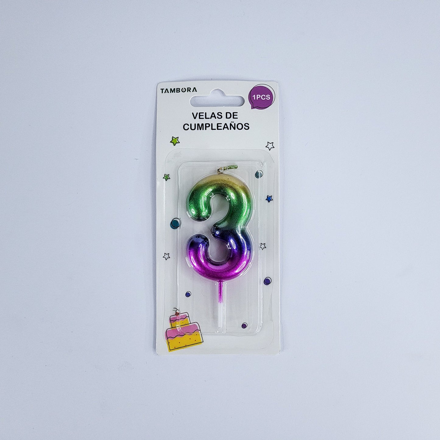 Vela numerica n3 6cm 90243-47