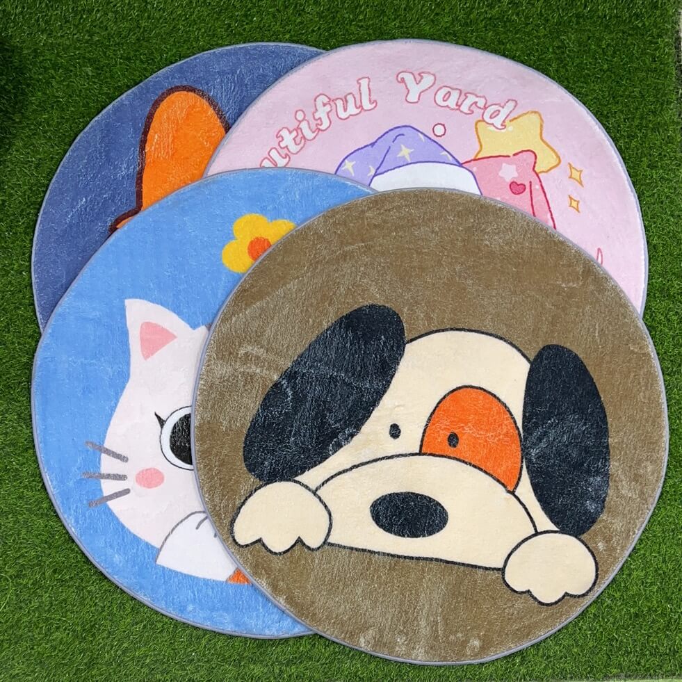 Alfombra redonda d/mascota80cm 51247-16