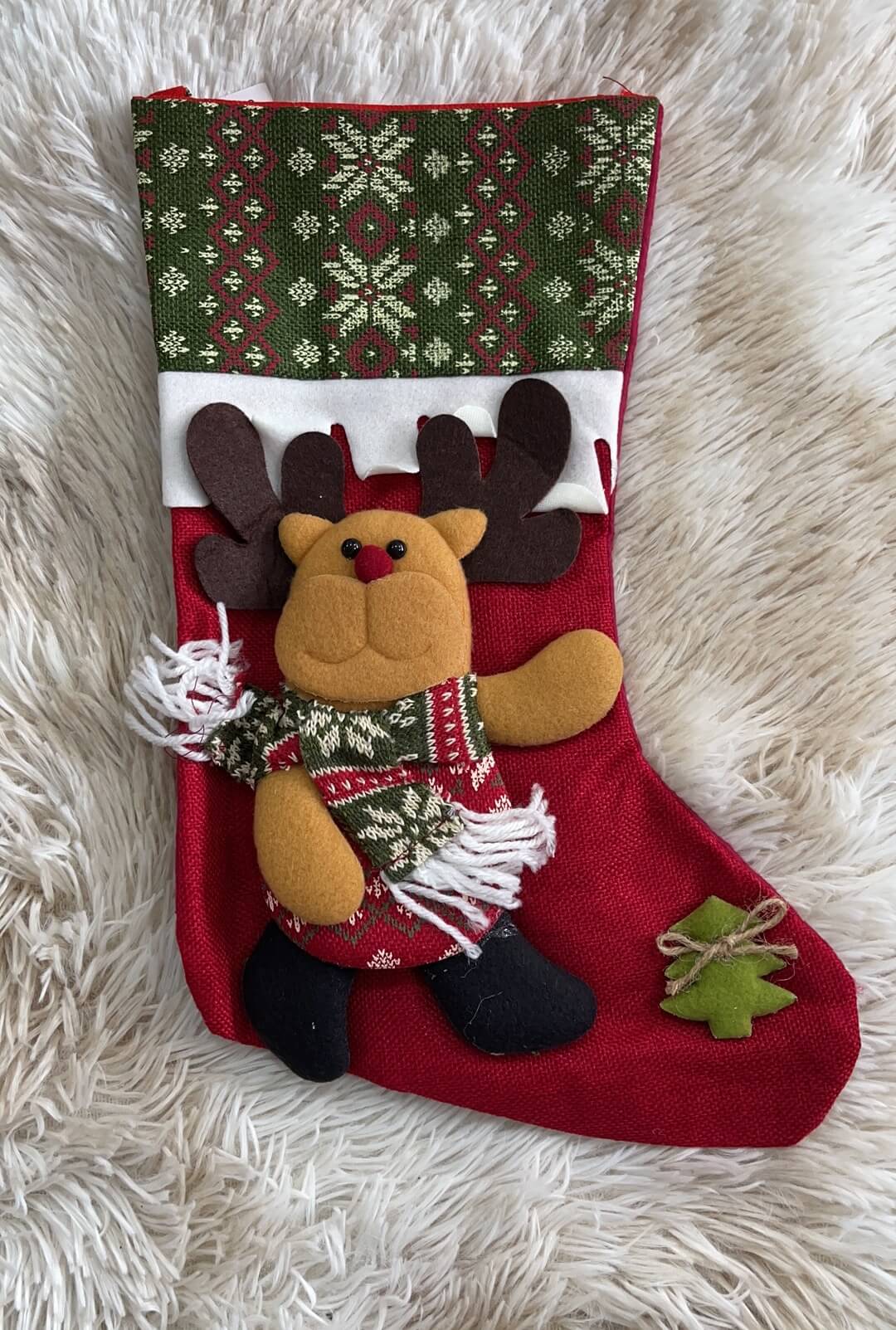 Botas navidenas d/tela 51023-23