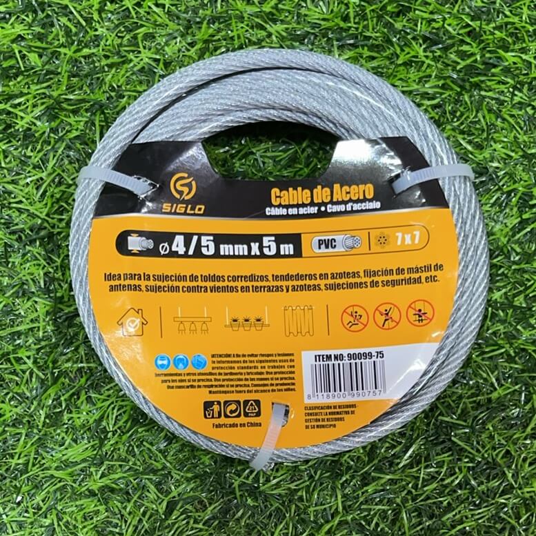 Cable de acero 4/5mmx5m 90099-75