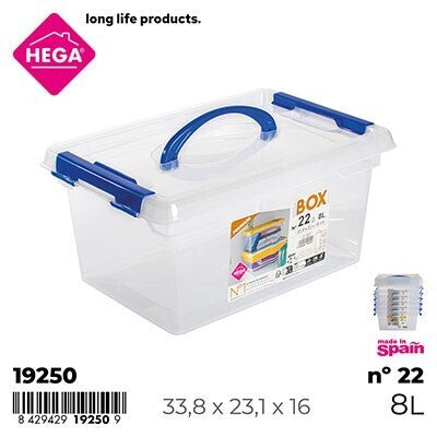 Caja multiusos con clip 8l 19250