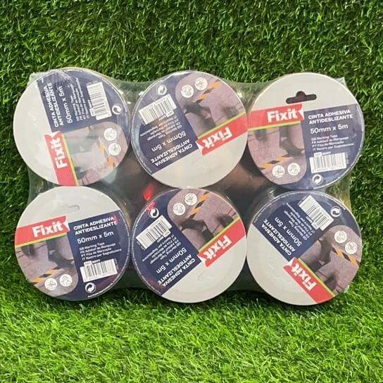 Cinta adhesiva antideslizantenegro/amarillo 50mmx5m 80177