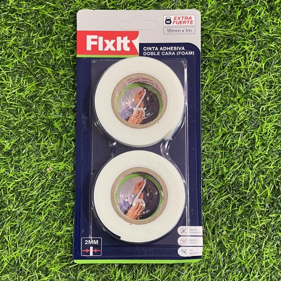 Cinta esponja doble lado18mmx1m 2pcs 80062
