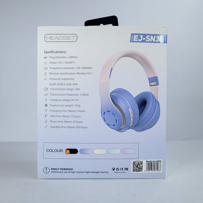 Auricular bluetooth tipo vincha//radio fm//entrada micro usb//aux