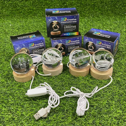 Esfera cristal c/luz 6cm 90146-372