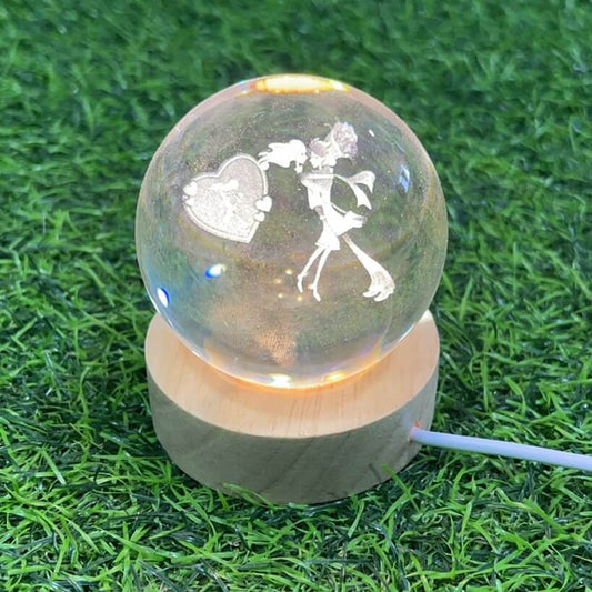 Esfera cristal c/luz 6cm 90146-372