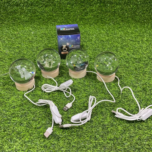 Esfera cristal con luz 8cm90146-374