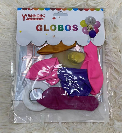 Globos colores feliz dia 7pcs51069-11