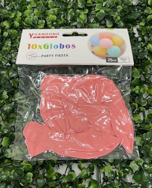 Globo macaron naranja 10pcs #102.2g 25cm 51149-256
