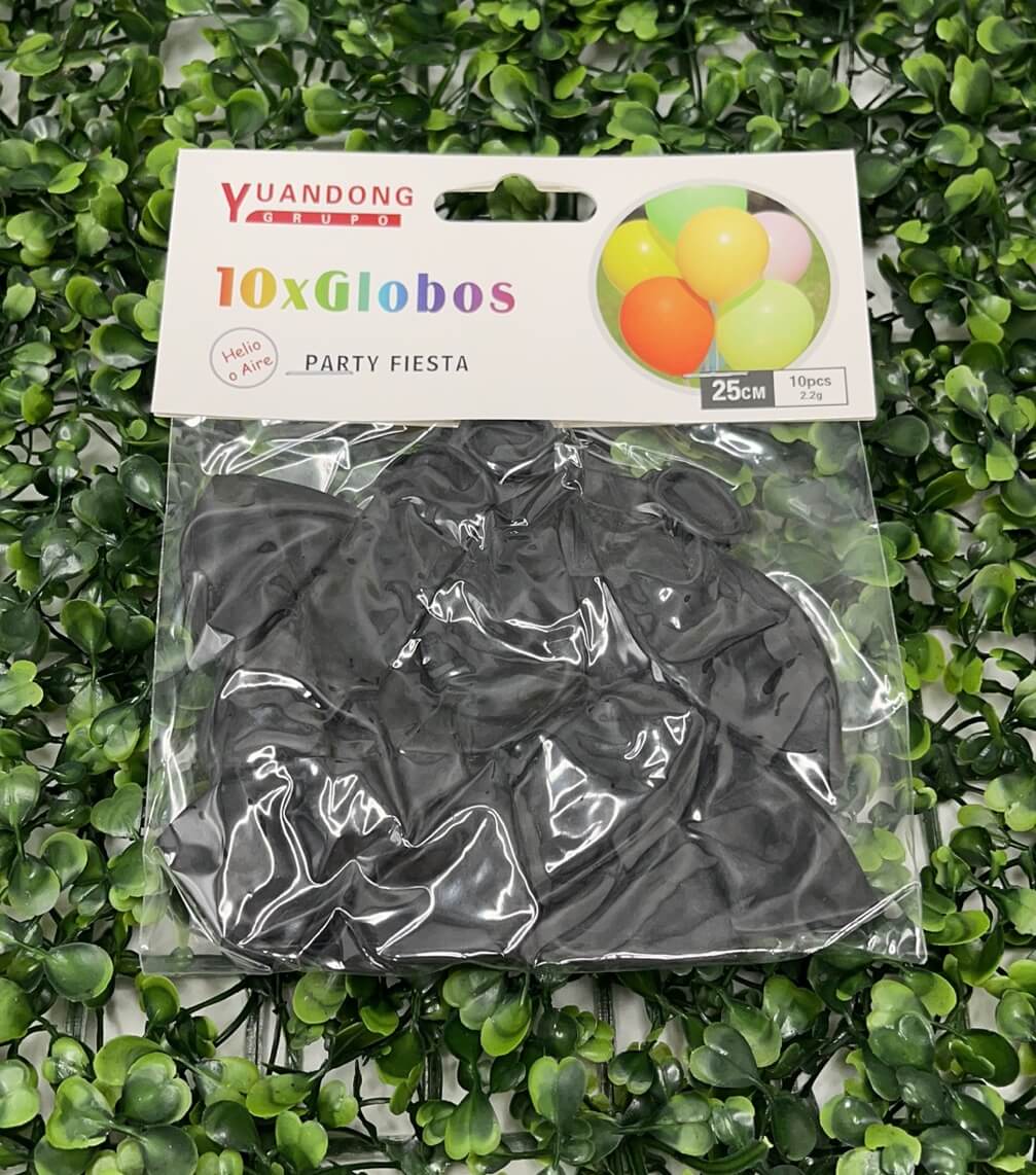 Globo mate negro 10pcs #10 2.2g25cm 51149-15