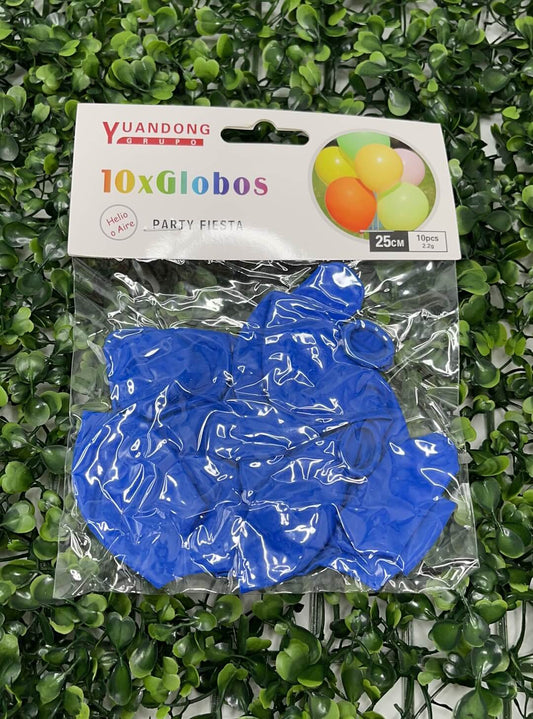 Globo mate azul oscuro 10pcs #102.2g 25cm 51149-16