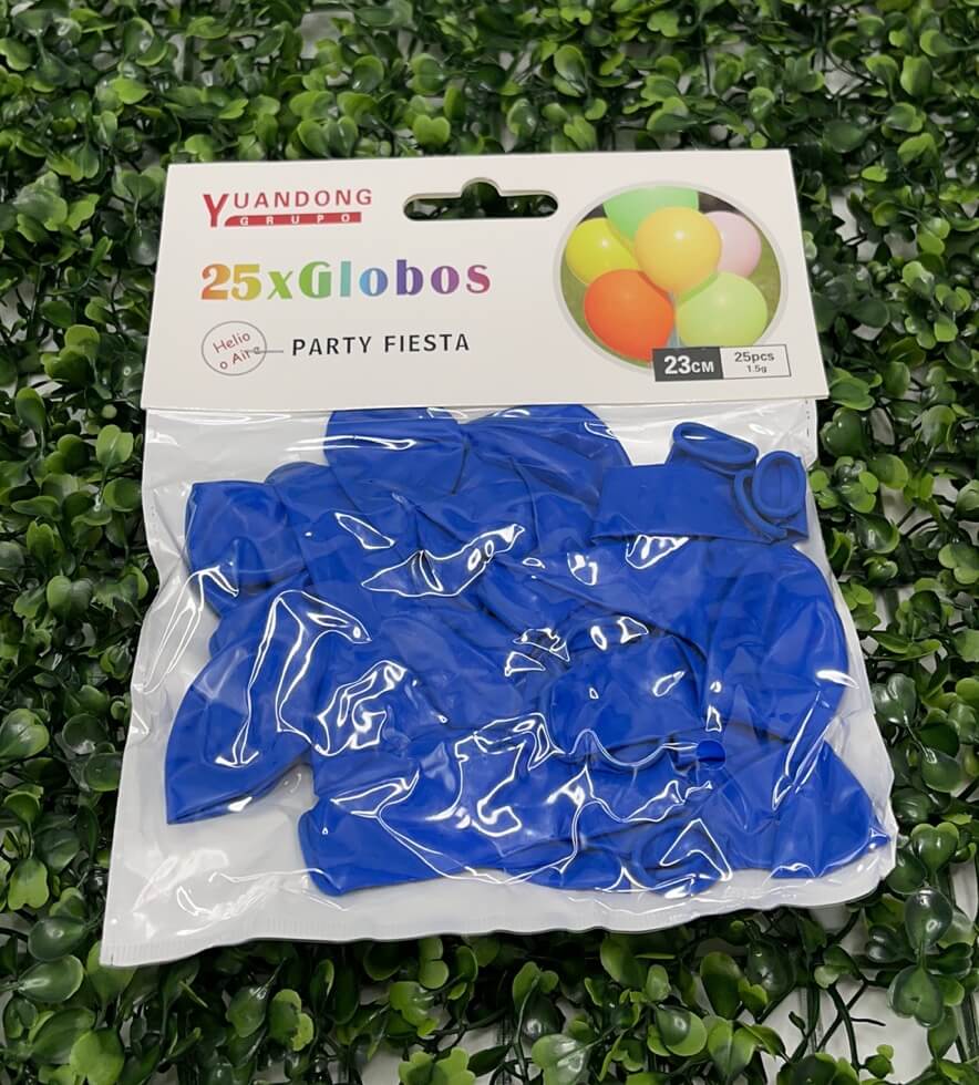 Globo mate azul 25pcs #10 1.5g23cm 51149-53