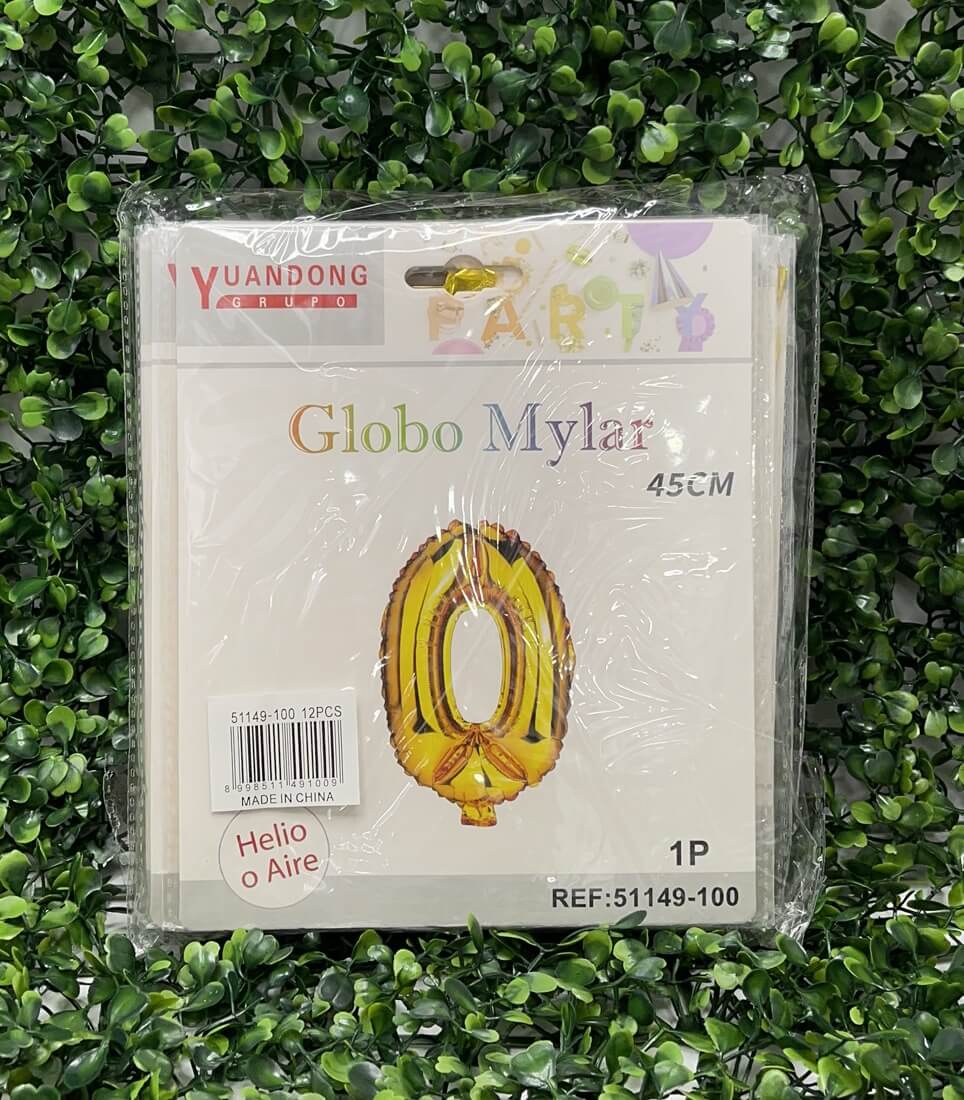 Globo metalico dorado #0 45cm51149-100