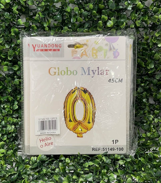 Globo metalico dorado #0 45cm51149-100