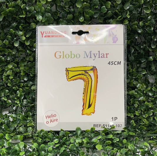 Globo metalico dorado #7 45cm51149-107