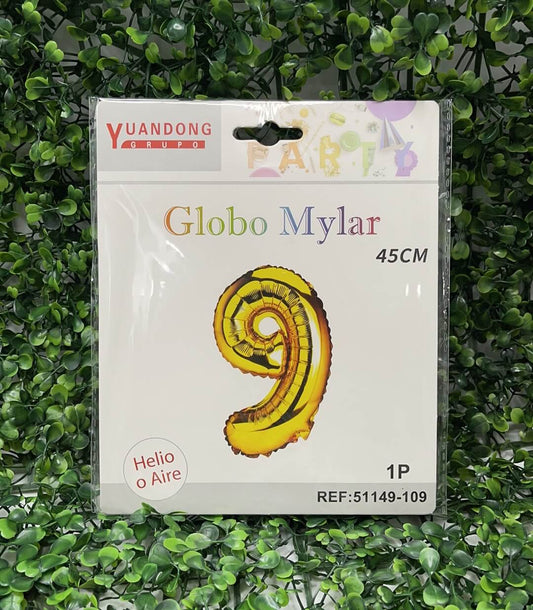 Globo metalico dorado #9 45cm51149-109