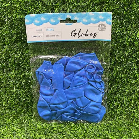 Globos azul 25pcs 23cm 90118-136