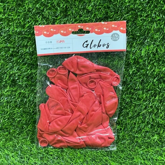 Globos rojo 25pcs 23cm 90118-128