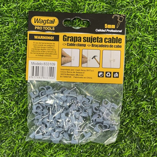 Grapa sujeta cable 5mm 833109